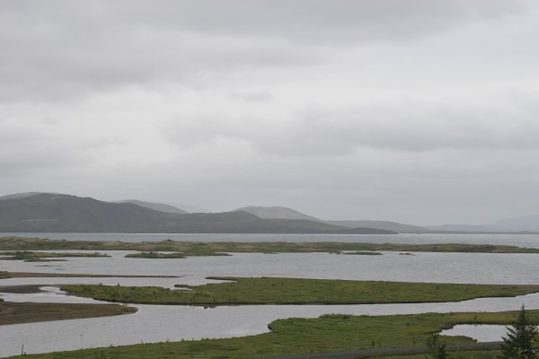 Lac &thorn;ingvallavatn <br>Parc national de Thingvellir  o&ugrave; les premiers colons fond&egrave;rent l